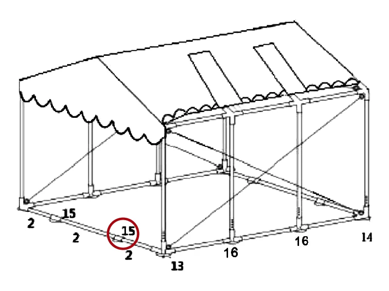 2-vägs montering för bottenram, Ø42mm - Image 5