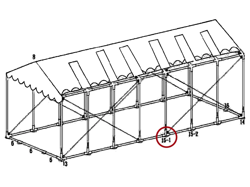 3-vägs montering för bottenram, Ø42+Ø54mm - Image 3