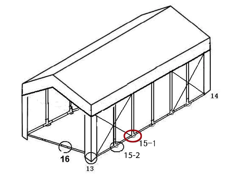 3-vägs montering för bottenram, Ø42+Ø54mm - Image 3