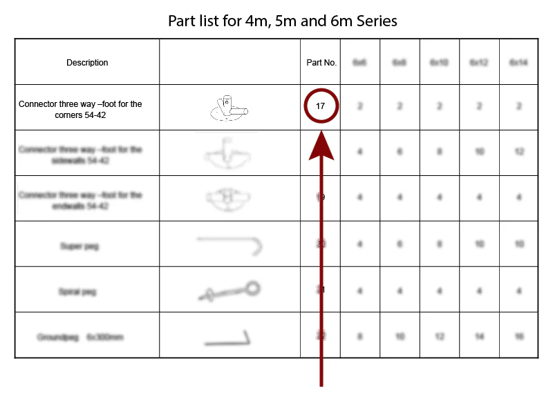 3-vägs montering för bottenram, Ø42+Ø54mm - Image 3