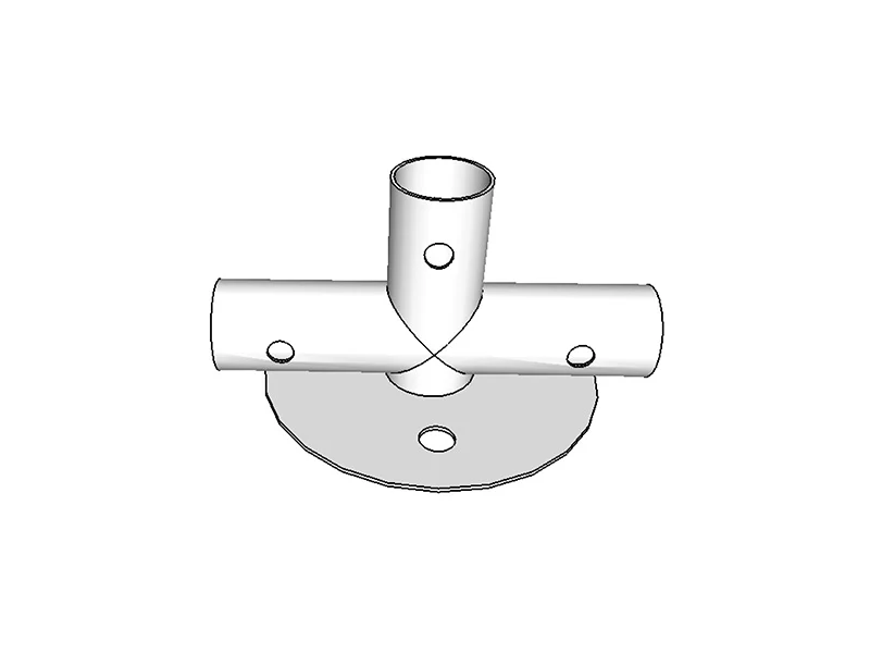 3-vägs montering för bottenram, Ø42+Ø54mm - Image 2
