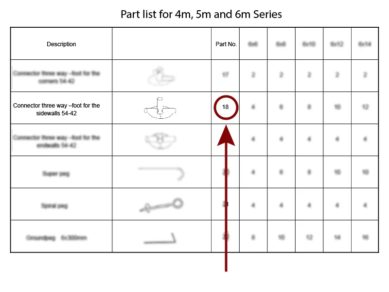 3-vägs montering för bottenram, Ø42+Ø54mm - Image 3