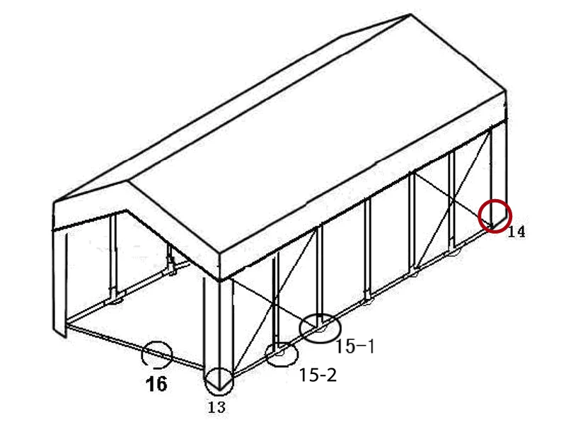 3-vägs montering för bottenram, Ø42+Ø54mm, 90° - Image 3