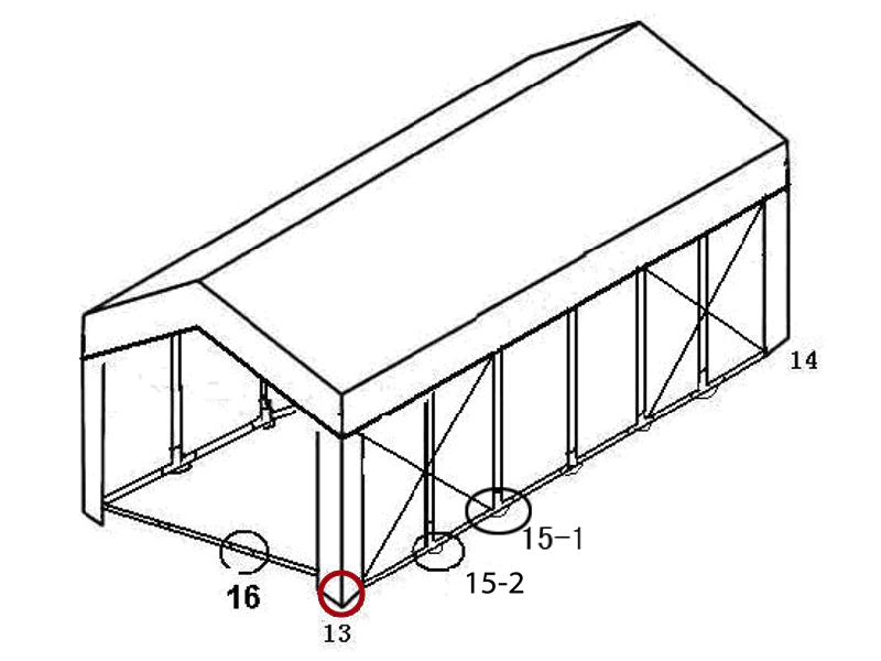 3-vägs montering för bottenram, Ø42+Ø54mm, 90° - Image 3