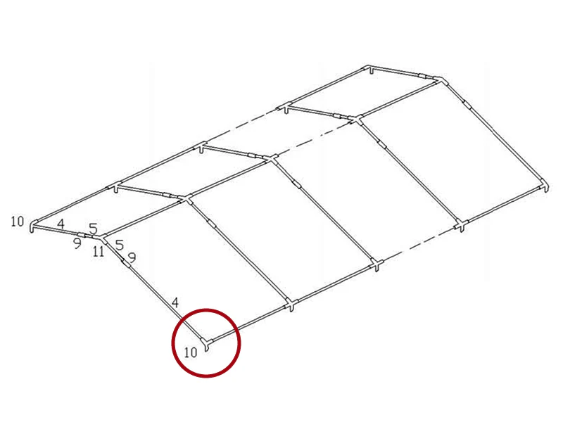 3-vägs montering, Ø42+Ø54mm, 110° - Image 4