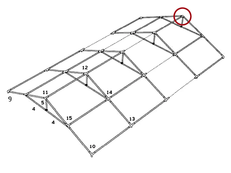 3-vägs montering,Ø42+Ø54mm, 140° - Image 4