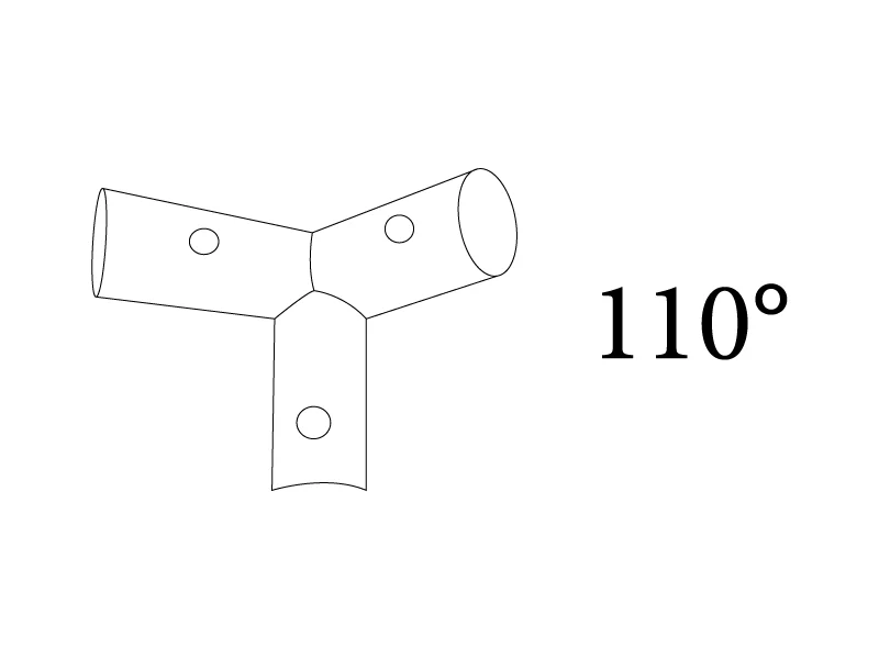 3-vägs montering, Ø42mm, 110° - Image 2