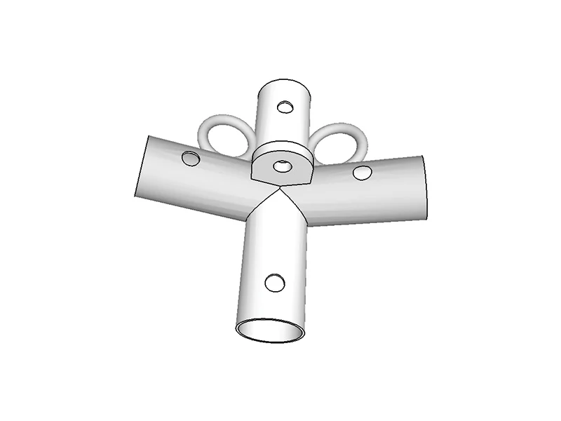 4-vägs montering, Ø42+Ø54mm,140°