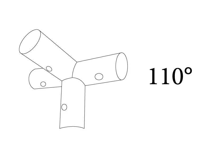 4-vägs montering, Ø42mm, 110° - Image 2