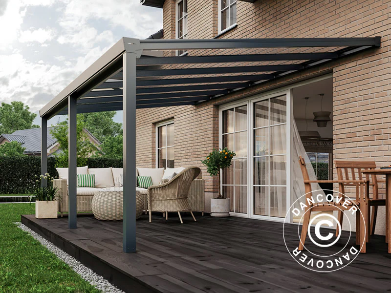 Altantak Easy med glastak, 3x4m, Antracit - Image 3