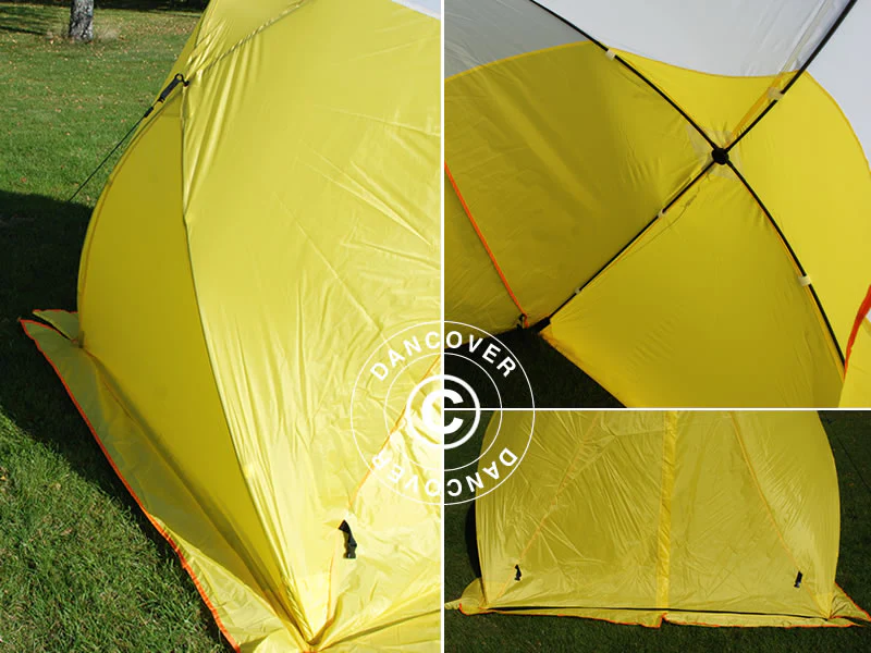 Arbetstält, FleXshelter Basic Triangle, 1,8x1,9x2m, Flamskyddad, Gul/Vit - Image 11