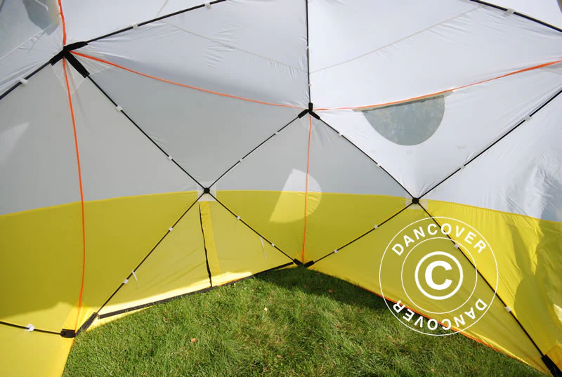 Arbetstält, FleXshelter PRO+, 2,5x2,5x2m, PVC, Flamskyddad, Gul/Vit - Image 8