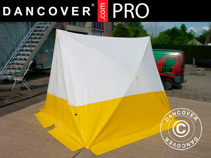 Arbetstält, FleXshelter PRO, Type PZ, 1,7x1,8x1,65m, Vit/gul