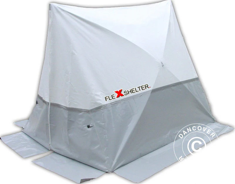 Arbetstält, FleXshelter PRO, Type PZ, 1,7x1,8x1,65m, Vit/gul - Image 4