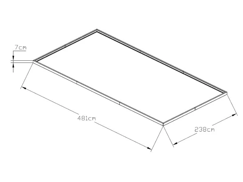 Bas för växthus 11,8m², 2,38x4,81x0,07m, Svart - Image 6