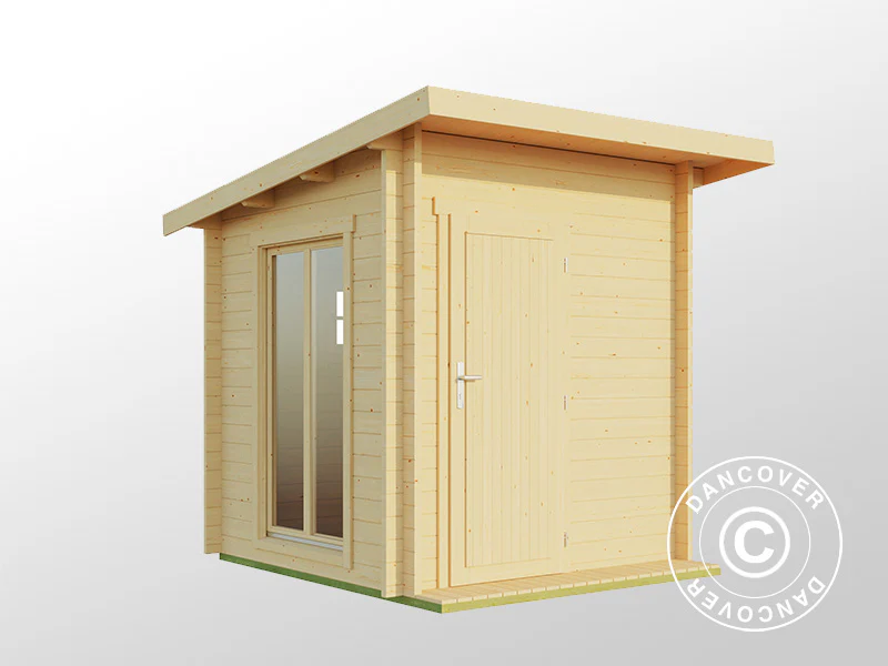 Bastustuga i trä Ruka, 2x2m, 3,6m², Naturlig - Image 3