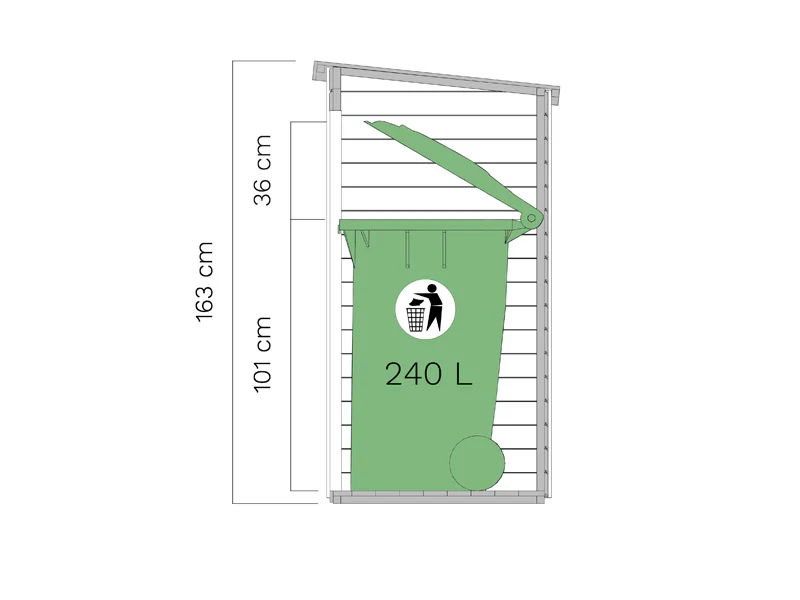 Bertilo redskapsbod i trä Multibox3, 2x0,82x1,63m, 1,6m², Naturlig - Image 10