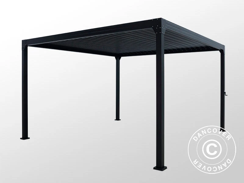 Bioklimatisk pergola paviljong Monterey S2, 4x4m, Svart - Image 3