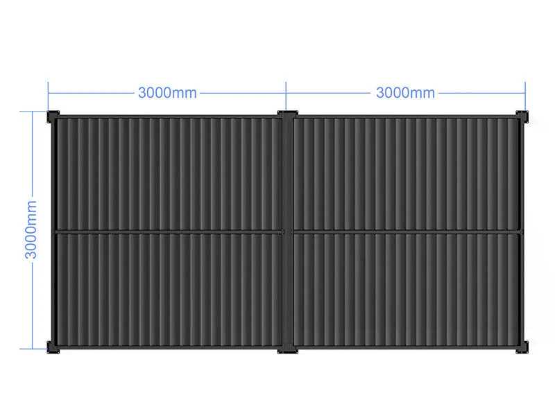 Bioklimatisk pergola paviljong San Pablo Alu+, 3x3m, Svart, 2 st. - Image 6