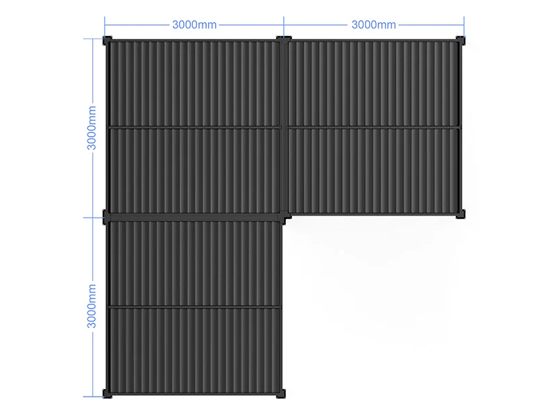 Bioklimatisk pergola paviljong San Pablo Alu+, 3x3m, Svart, 3 st. - Image 6