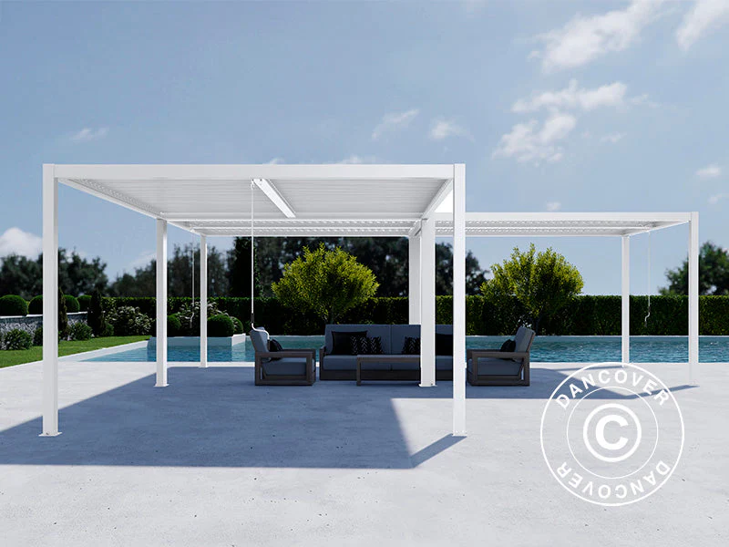 Bioklimatisk pergola paviljong San Pablo Alu+, 3x3m, Vit, 3 st. - Image 3