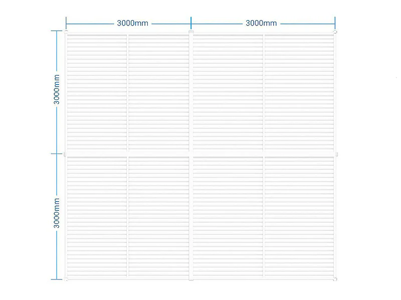 Bioklimatisk pergola paviljong San Pablo Alu+, 3x3m, Vit, 4 st. - Image 6