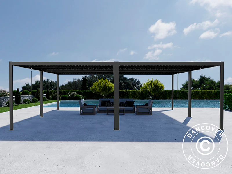 Bioklimatisk pergola paviljong San Pablo Alu+, 3x4m, Svart, 4 st. - Image 4