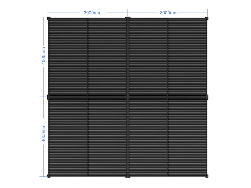 Bioklimatisk pergola paviljong San Pablo Alu+, 3x4m, Svart, 4 st. - Image 5