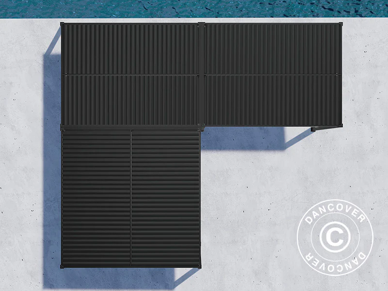Bioklimatisk pergola paviljong San Pablo Alu+, 4x4m, Svart, 3 st. - Image 5