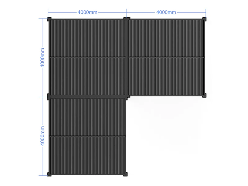 Bioklimatisk pergola paviljong San Pablo Alu+, 4x4m, Svart, 3 st. - Image 6