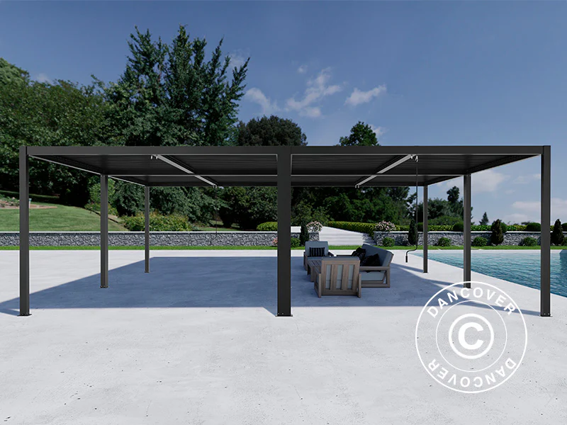 Bioklimatisk pergola paviljong San Pablo Alu+, 4x4m, Svart, 4 st. - Image 2