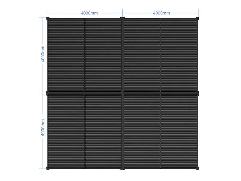Bioklimatisk pergola paviljong San Pablo Alu+, 4x4m, Svart, 4 st. - Image 6