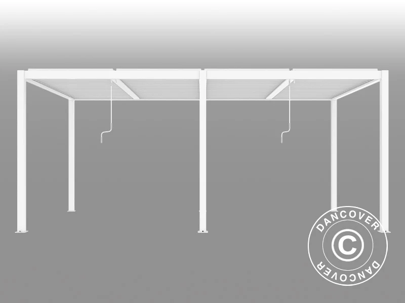 Bioklimatisk pergola Paviljong San Pablo Alu+, 4x5,8m, Vit - Image 5