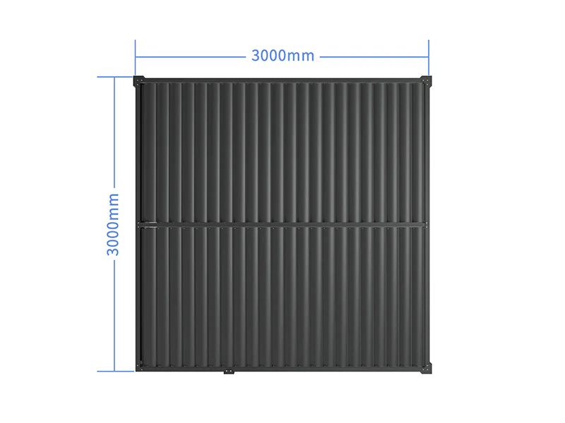 Bioklimatisk pergola paviljong San Pablo Alu+, Open Side, 3x3m, Svart - Image 7