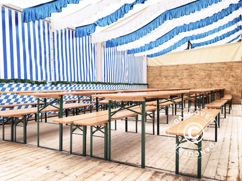 Bord och bänk set PRO 220x60x78cm, Ljust trä - Image 2