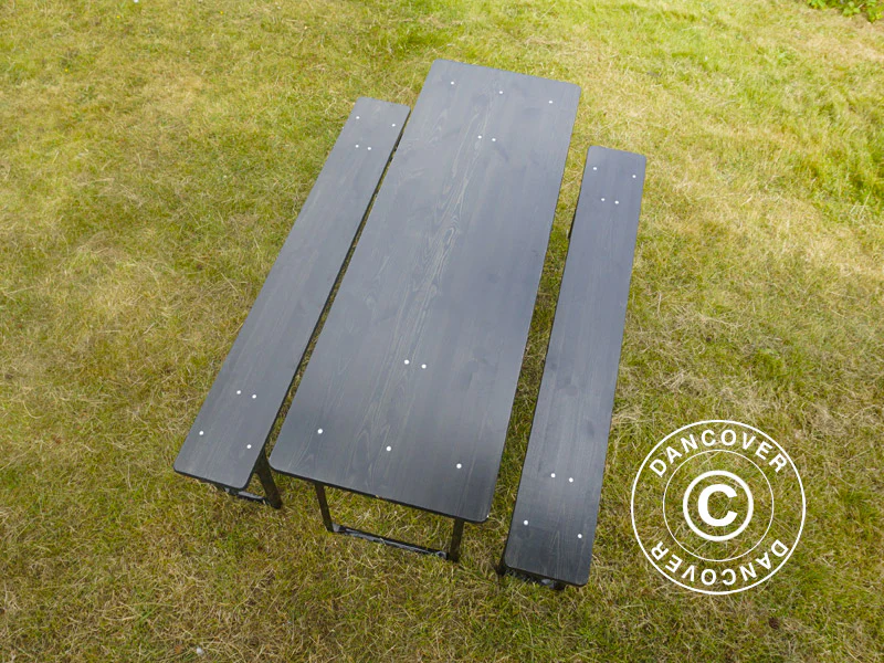 Bord och bänkset PRO 220x60x78cm, Svart - Image 9
