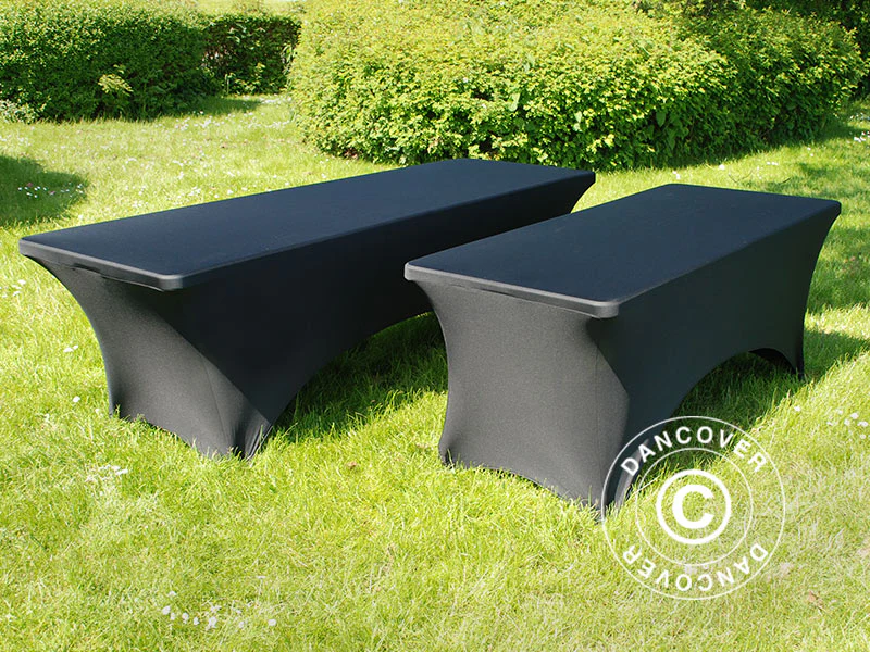 Bordsöverdrag med stretch 183x75x74cm, Svart - Image 14