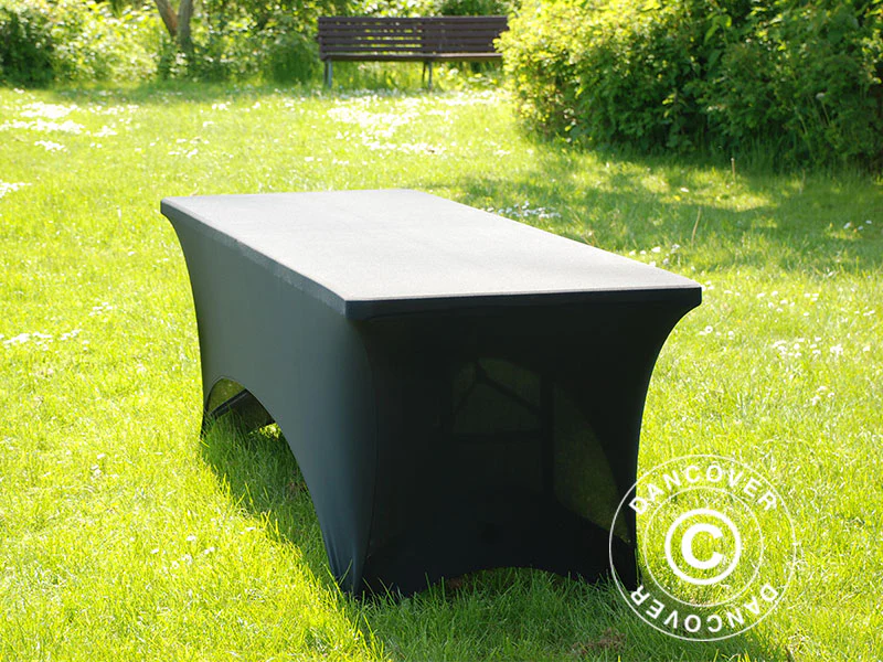 Bordsöverdrag med stretch 183x75x74cm, Svart - Image 5