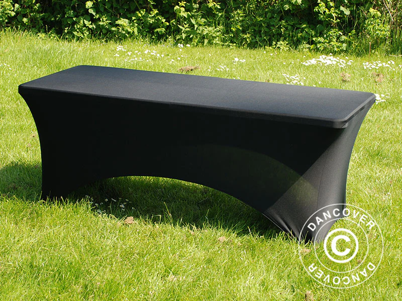 Bordsöverdrag med stretch 183x75x74cm, Svart - Image 7