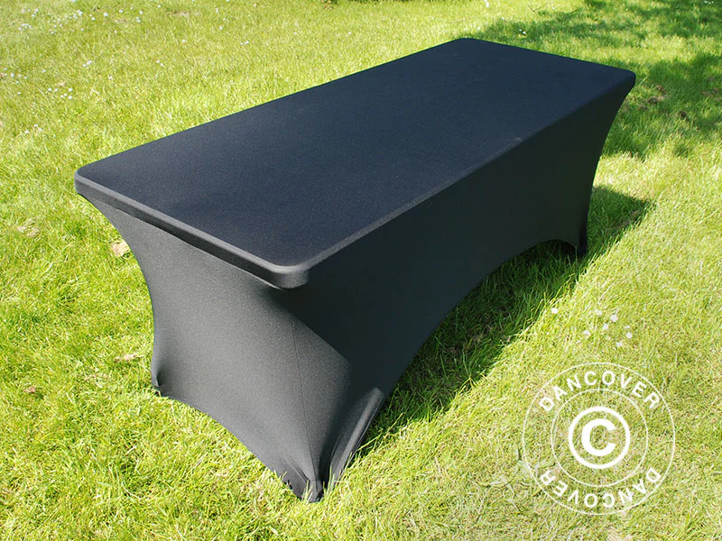 Bordsöverdrag med stretch 183x75x74cm, Svart - Image 8