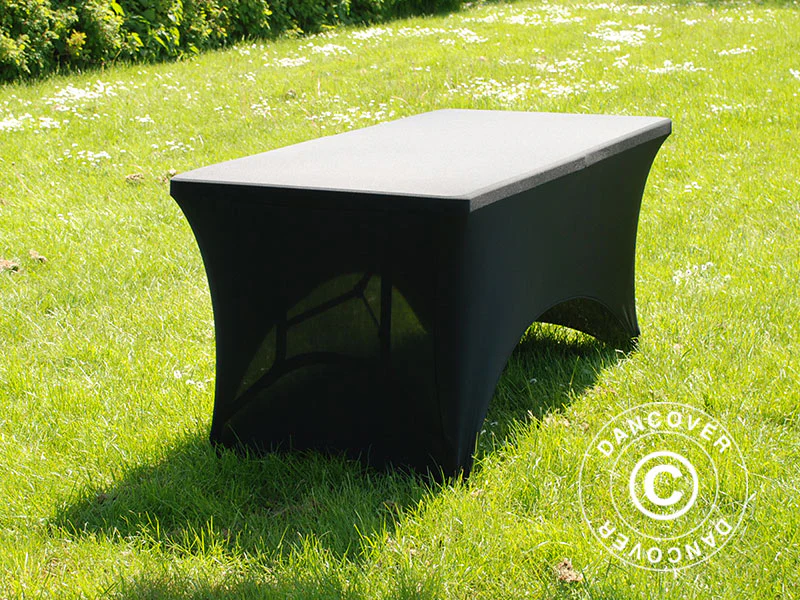 Bordsöverdrag med stretch 183x75x74cm, Svart - Image 9