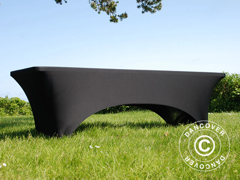 Bordsöverdrag med stretch 244x75x74cm, Svart - Image 5