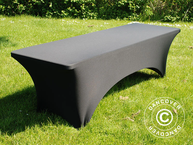 Bordsöverdrag med stretch 244x75x74cm, Svart - Image 6