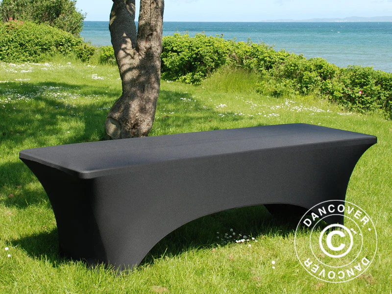 Bordsöverdrag med stretch 244x75x74cm, Svart - Image 8