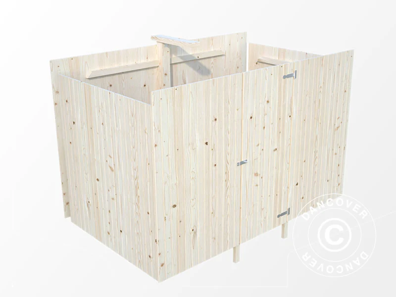 Carport i trä med bod, 3,6x7,62x2,32m, 23,1m², Naturlig, KOMPLETT SET - Image 4