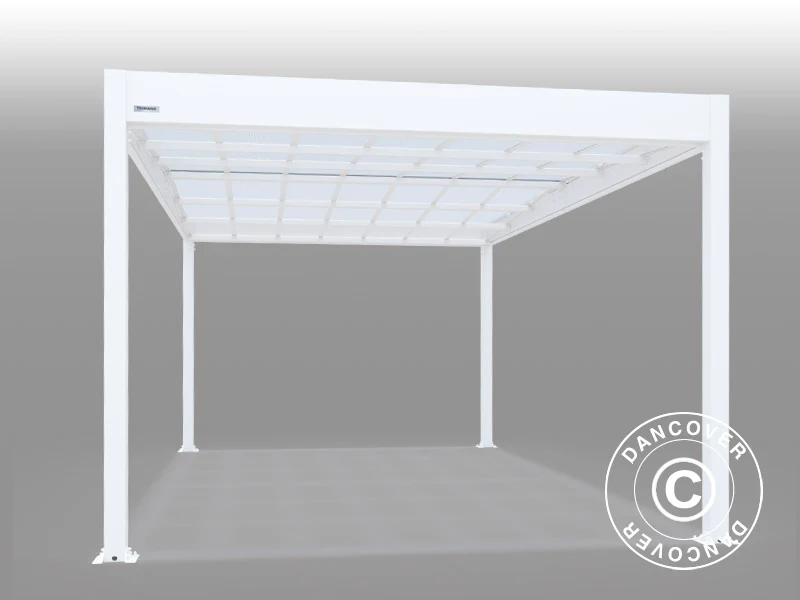 Carport Libeccio, 3,26x5,09x2,34m, Vit - Image 4