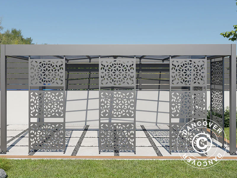 Carport Libeccio 5 med sidopaneler, 3,26x5,09x2,34m, Antracit - Image 3