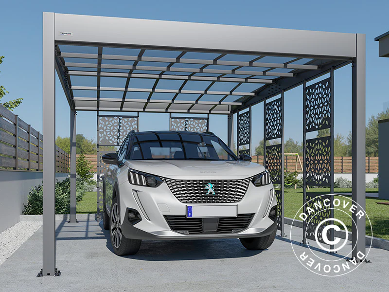 Carport Libeccio 5 med sidopaneler, 3,26x5,09x2,34m, Antracit - Image 5