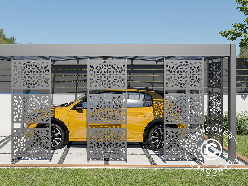Carport Libeccio 5 med sidopaneler, 3,26x5,09x2,34m, Antracit - Image 6