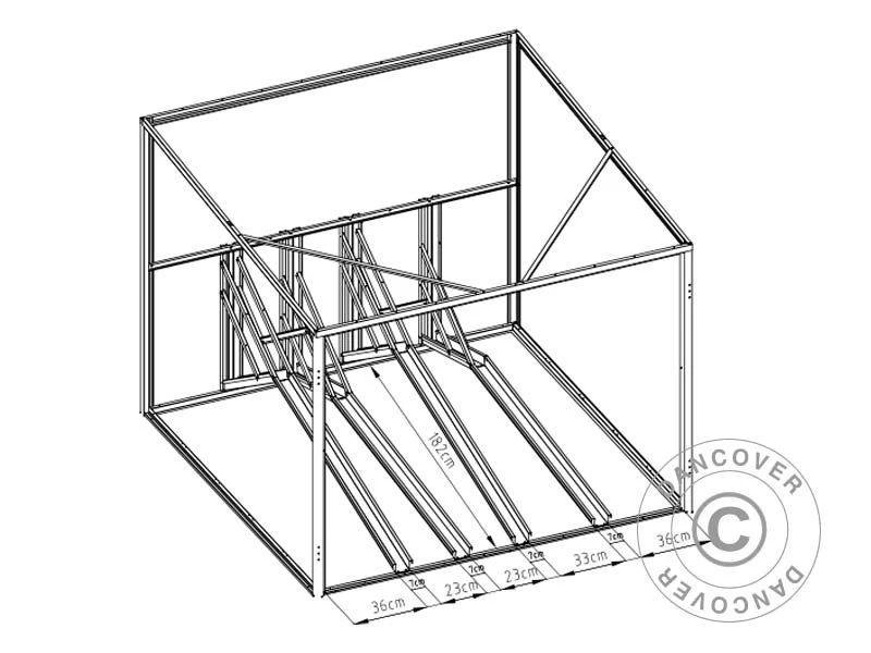 Cykelförvaring 2,03x1,98x1,57m, 4,02m², ProShed®, Antracit - Image 4